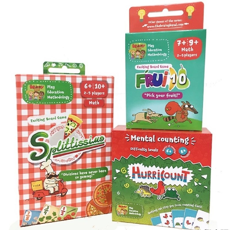 超值数学组合 -披萨家+数大小硬盒版+水果数到十 - 玩具/玩偶 - 纸 红色