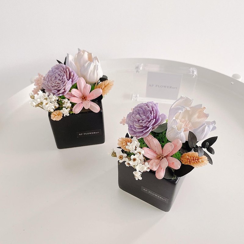 送礼香氛韩式小桌花/定制文字小卡 - 干燥花/捧花 - 植物．花 多色