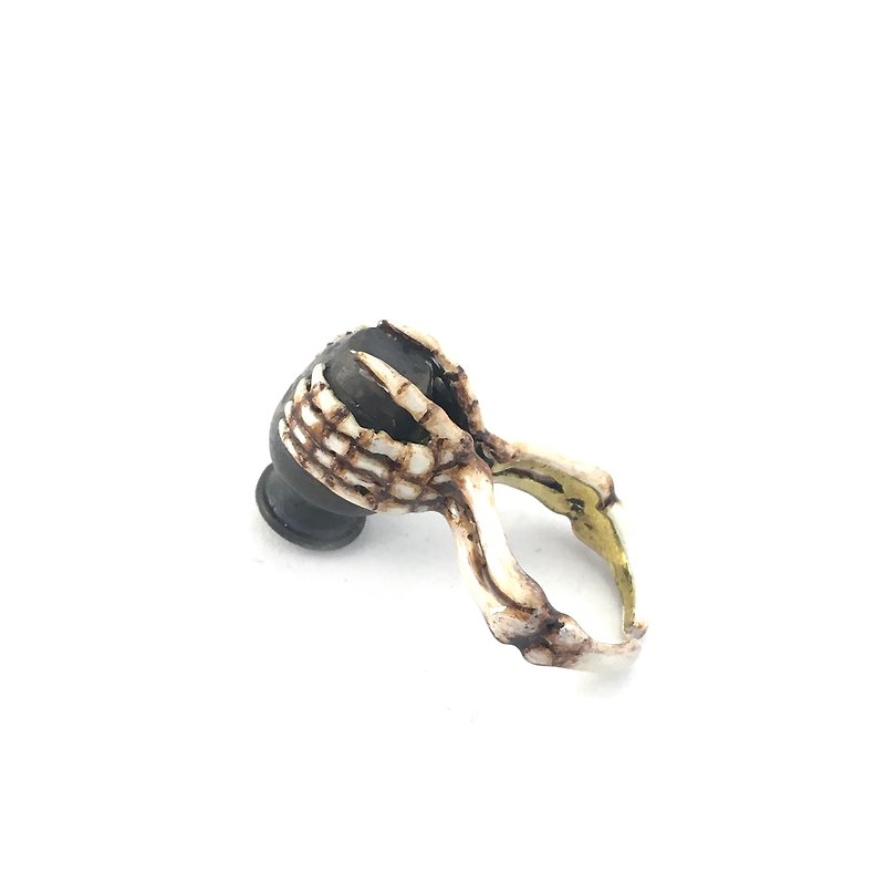 Zodiac Water Bearer bone ring is for Aquarius in Brass and realistic color ,Rocker jewelry ,Skull jewelry,Biker jewelry - 戒指 - 其他金属 