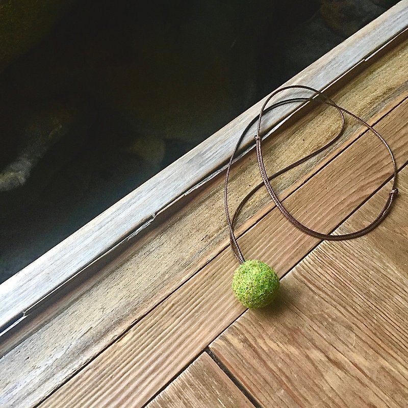 草玉 带在身上绿化自己的 小饰物 质感项链 - 项链 - 木头 绿色