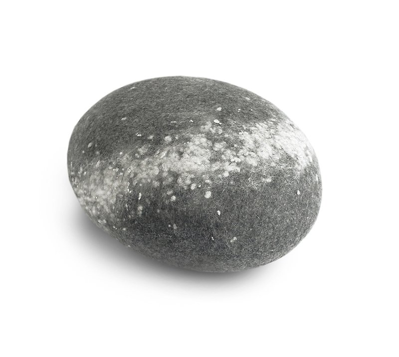 Wool stone pouf ottoman, floor cushion – Milky Way Model - 枕头/抱枕 - 羊毛 灰色