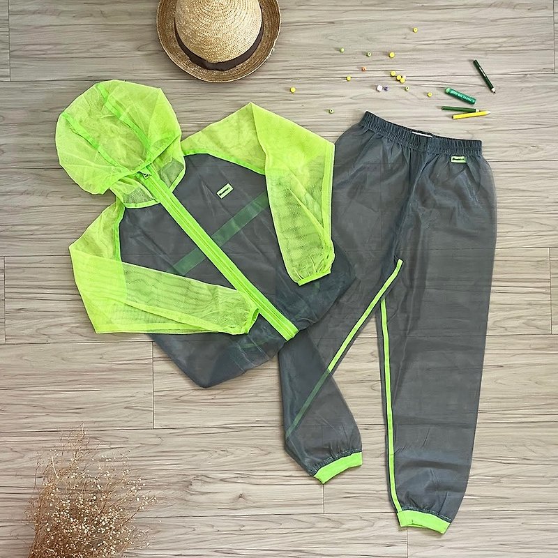 日本-mothkeehi-儿童户外防蚊外套+防蚊裤组 - 童装上衣 - 聚酯纤维 绿色