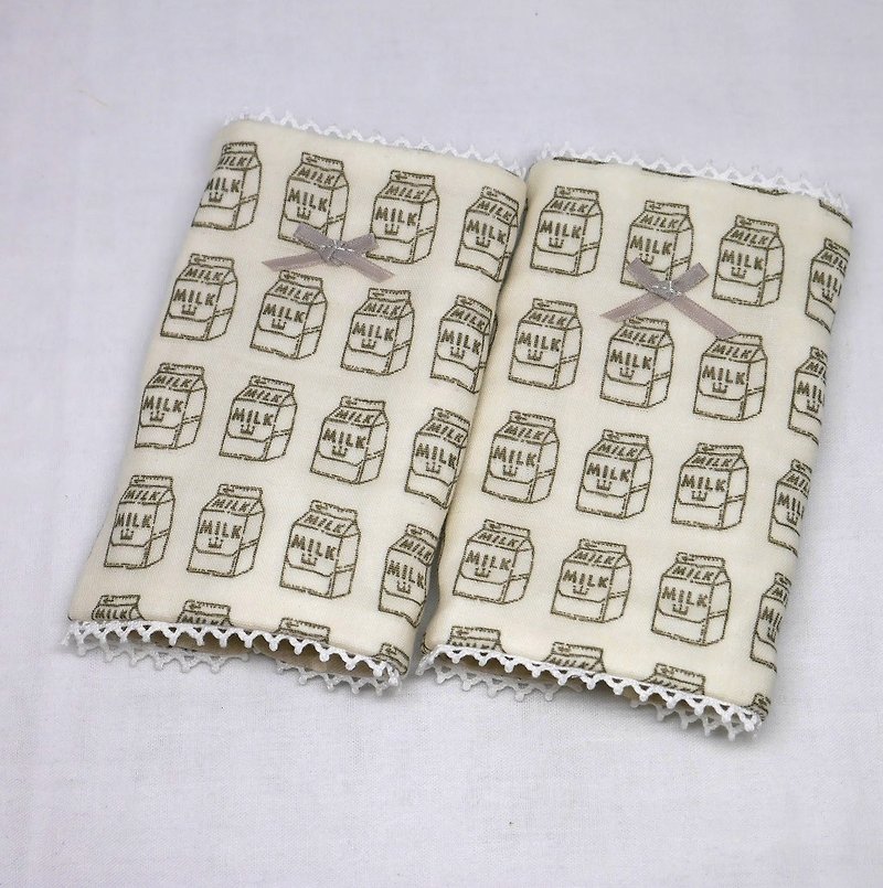 Japanese Handmade 8-layer-gauze droop sucking pads - 围嘴/口水巾 - 棉．麻 白色