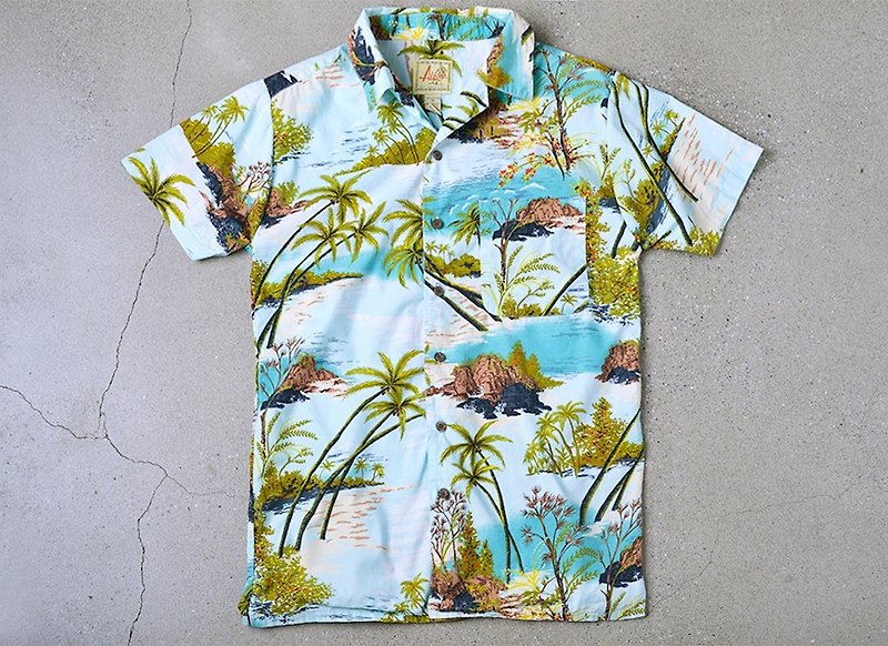 《Vintage Hawaii Shirts 夏威夷衫》HSA02 - 女装衬衫 - 棉．麻 绿色