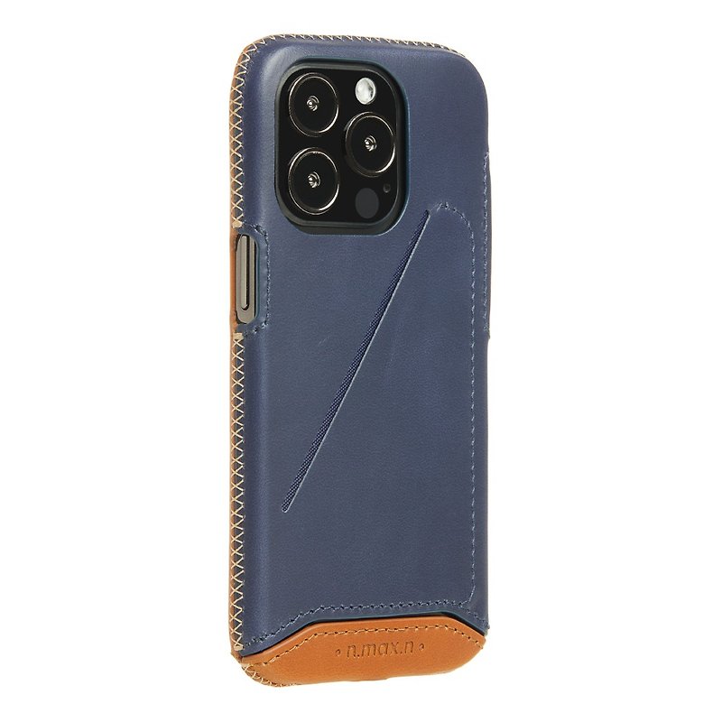 iPhone14 Pro 经典系列全包覆手机皮套-海军蓝 - 手机壳/手机套 - 真皮 