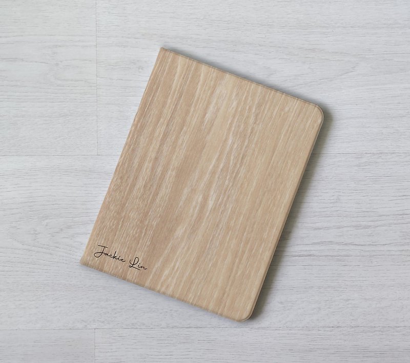 定制化礼物加名木纹iPad Pro 9代 Air 5 4 10.5 12.9寸翻盖式保护 - 平板/电脑保护壳 - 塑料 多色