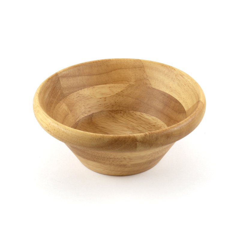 |巧木| 木制凹底沙拉碗II/木碗/汤碗/餐碗/凹底碗/橡胶木 - 碗 - 木头 咖啡色