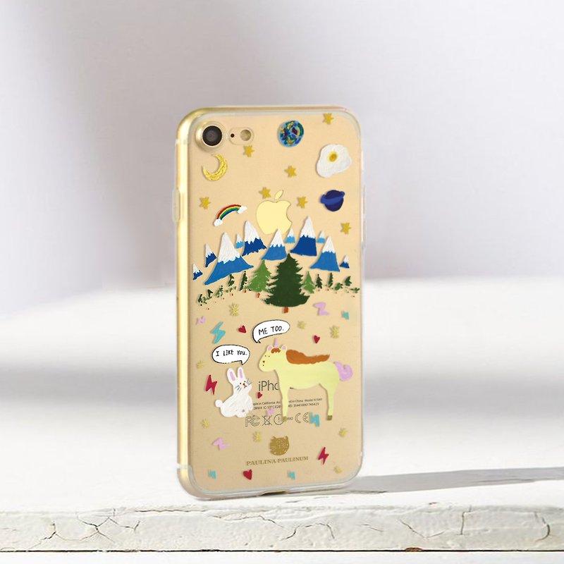 兔独角兽手机壳 免费刻字iPhone XS MAX XR圣诞交换礼物 - 手机壳/手机套 - 塑料 多色