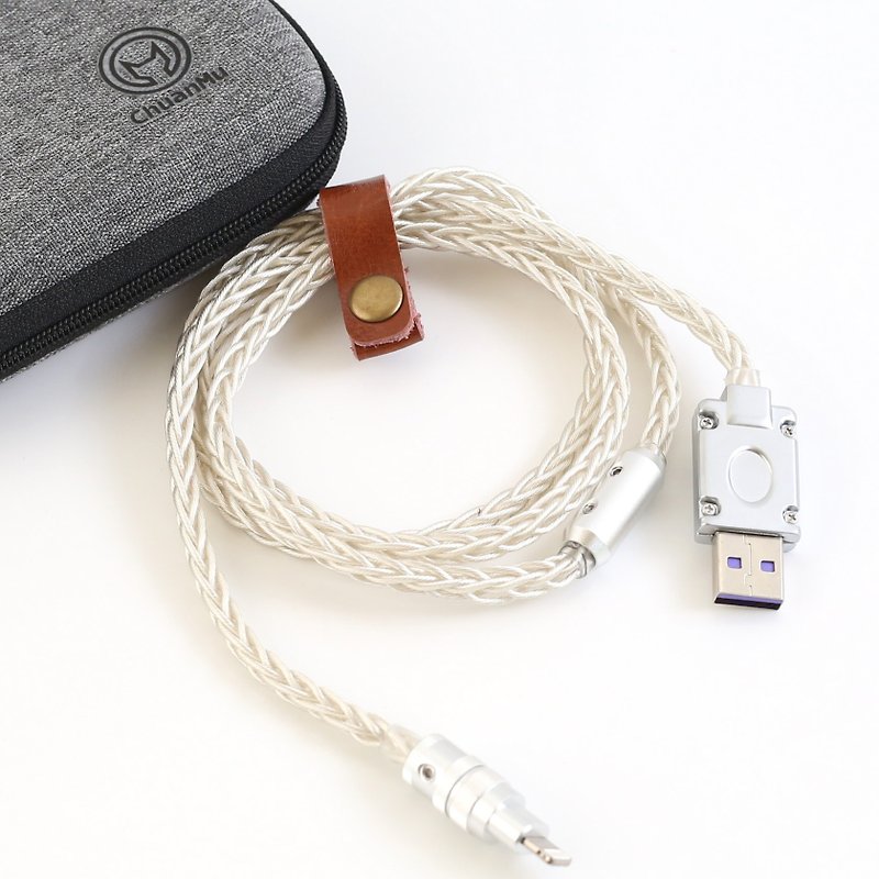 川木 手工 USB to Lightning 6MM 单晶铜 APPLE苹果传输线 - 手机配件 - 其他金属 