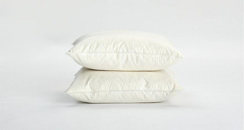纯鸭绒枕芯/50x50/纯棉面料 - 枕头/抱枕 - 其他材质 