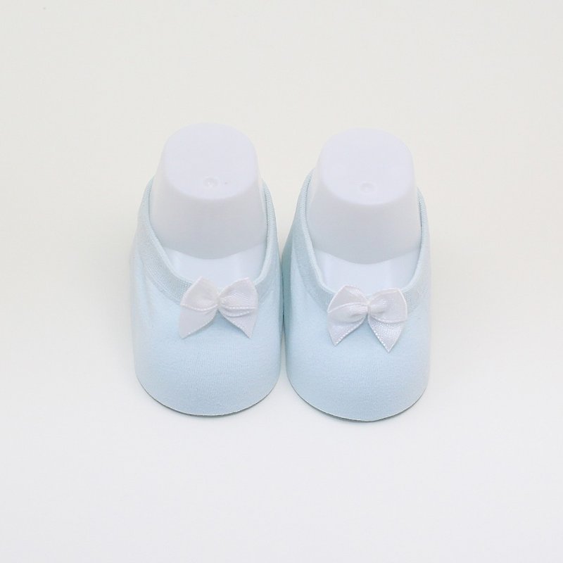 丝带-婴儿袜子，婴儿礼物新生女婴凉爽袜子带丝带 - 婴儿袜子 - 棉．麻 蓝色