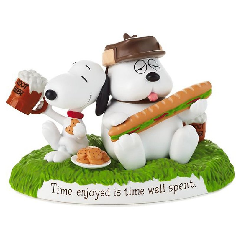 Snoopy电影手工雕塑-悠闲时光【Hallmark 史努比 手工雕塑】 - 摆饰 - 其他材质 白色