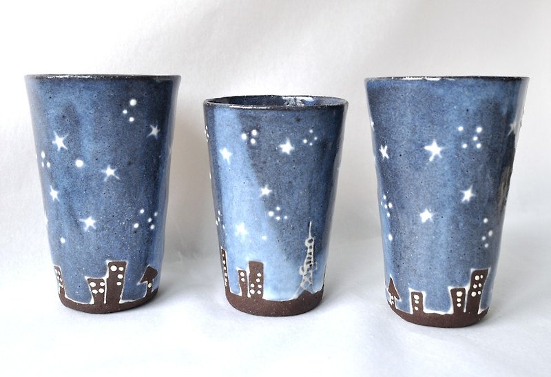 星とマチのタンブラーLL 特大 - 咖啡杯/马克杯 - 陶 蓝色