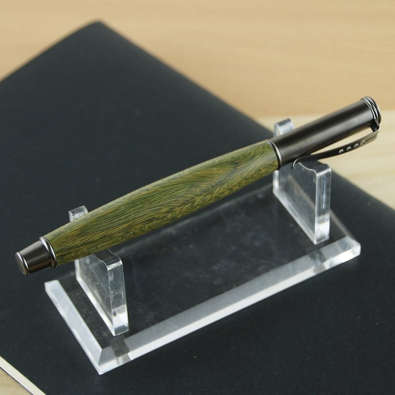 订制-德国SCHMIDT拔盖式原木钢珠笔 / 绿檀 - 钢珠笔 - 木头 绿色