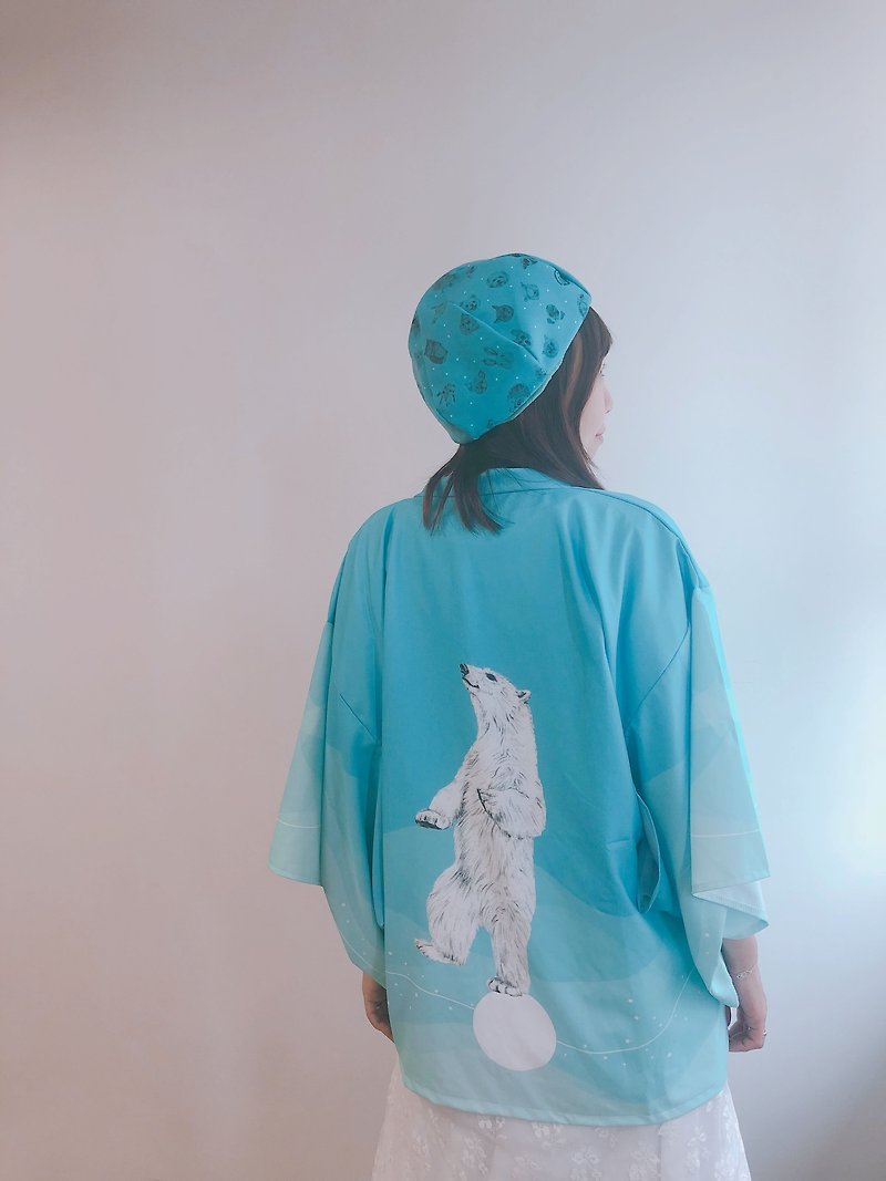 北极熊羽织 - 女装休闲/机能外套 - 其他材质 蓝色