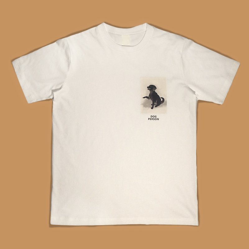ZJ中厚磅经典短袖T恤 狗款徽章系列绘图设计 台湾制造MIT - 男装上衣/T 恤 - 棉．麻 白色