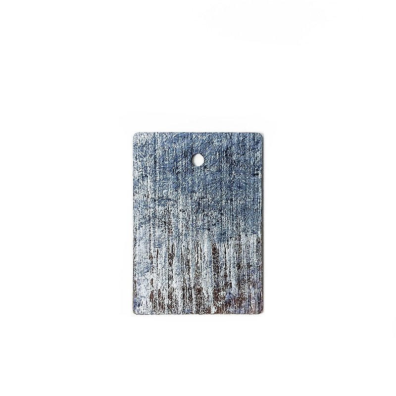 手绘抽象艺术环保木牌吊饰 Abstract Wood Art_Snow Forest - 吊饰 - 环保材料 银色