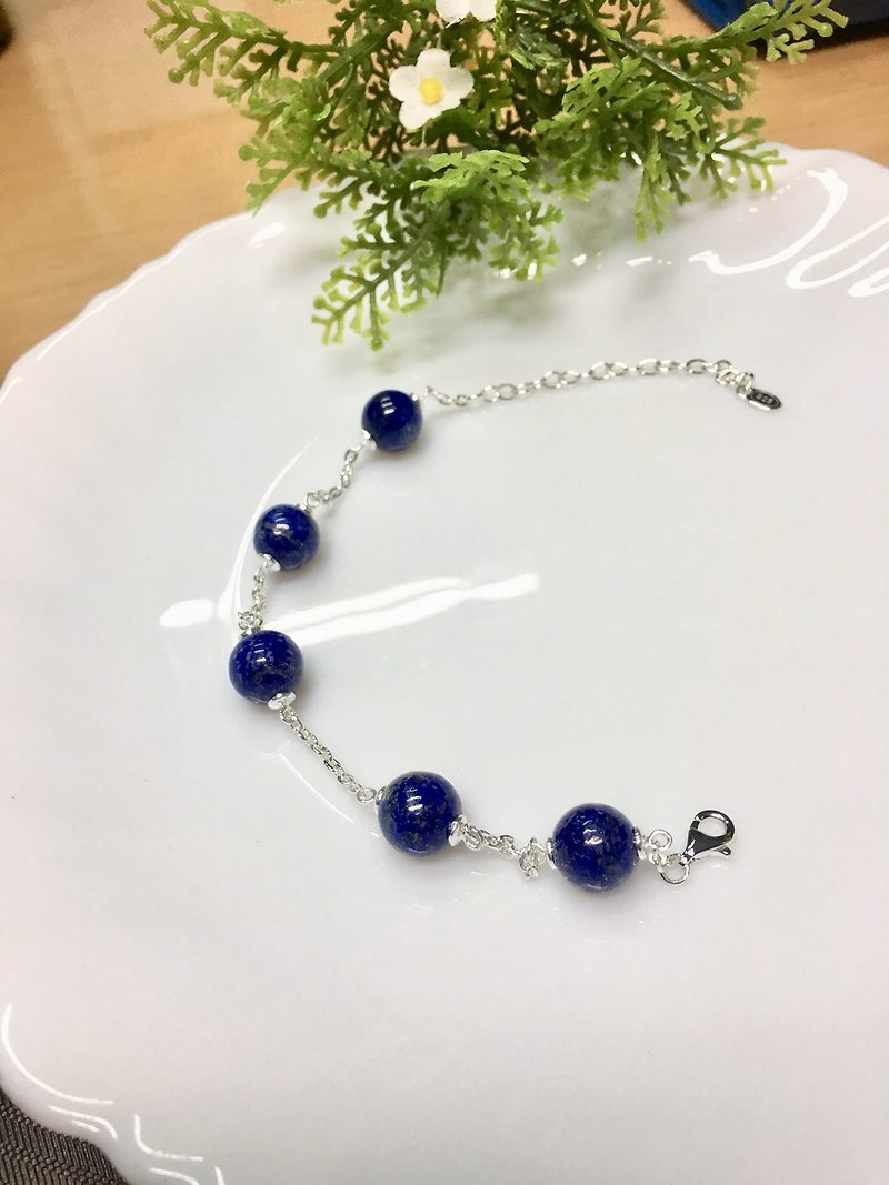 Natural Lapis Lazuli Bracelet - 手链/手环 - 石头 蓝色