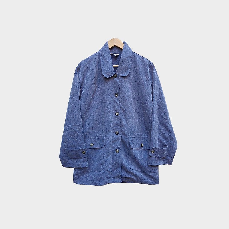 古着衬衫外套 B59 - 男装衬衫 - 聚酯纤维 蓝色