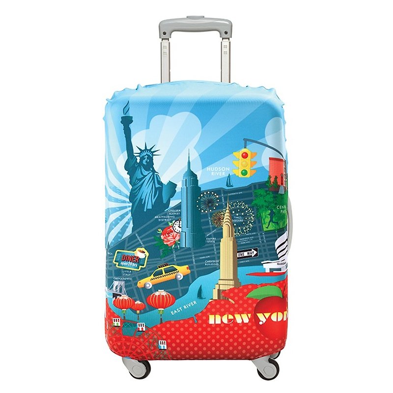 LOQI 行李箱外套// 纽约 LLURNY【L号】 - 行李箱/行李箱保护套 - 聚酯纤维 蓝色