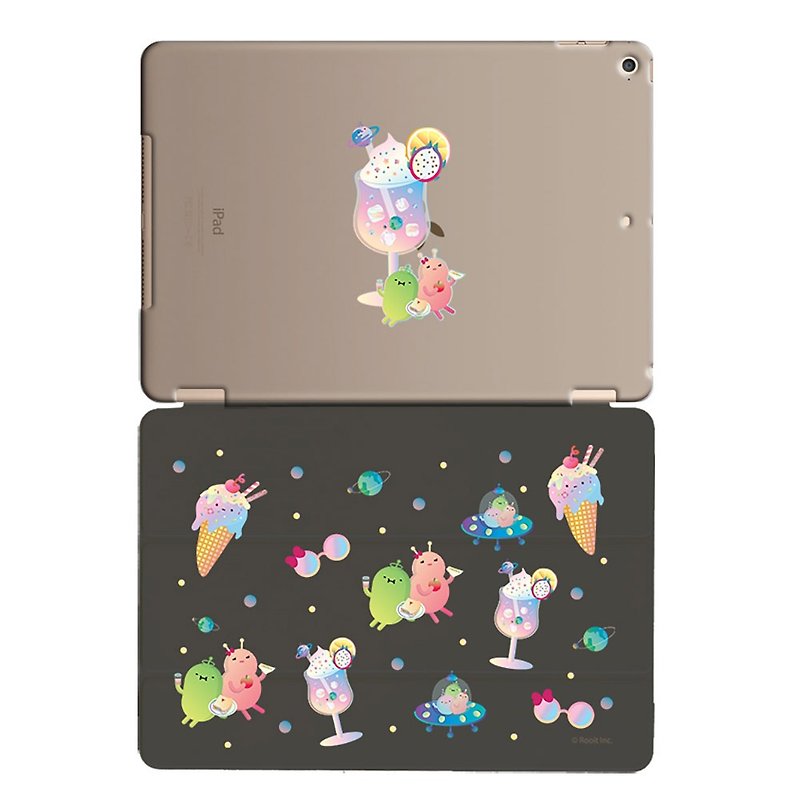 新创系列-没个性星人Roo-iPad水晶壳：【点心】《iPad/iPad Air》水晶壳(黑)＋Smart Cover磁杆(黑),AB0BB03 - 平板/电脑保护壳 - 塑料 多色