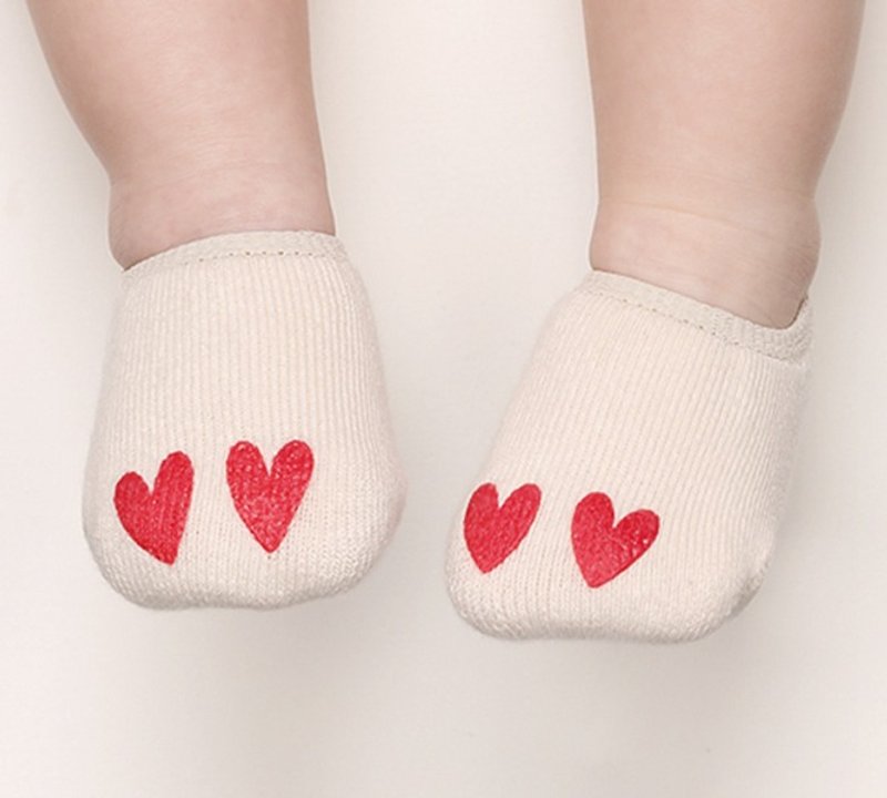 Happy Prince LoveLove婴童爱心踝袜 韩国制 - 婴儿袜子 - 棉．麻 多色