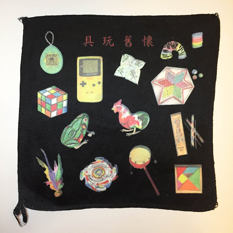 香港系列－香港怀旧玩具毛巾 - 手帕/方巾 - 其他人造纤维 