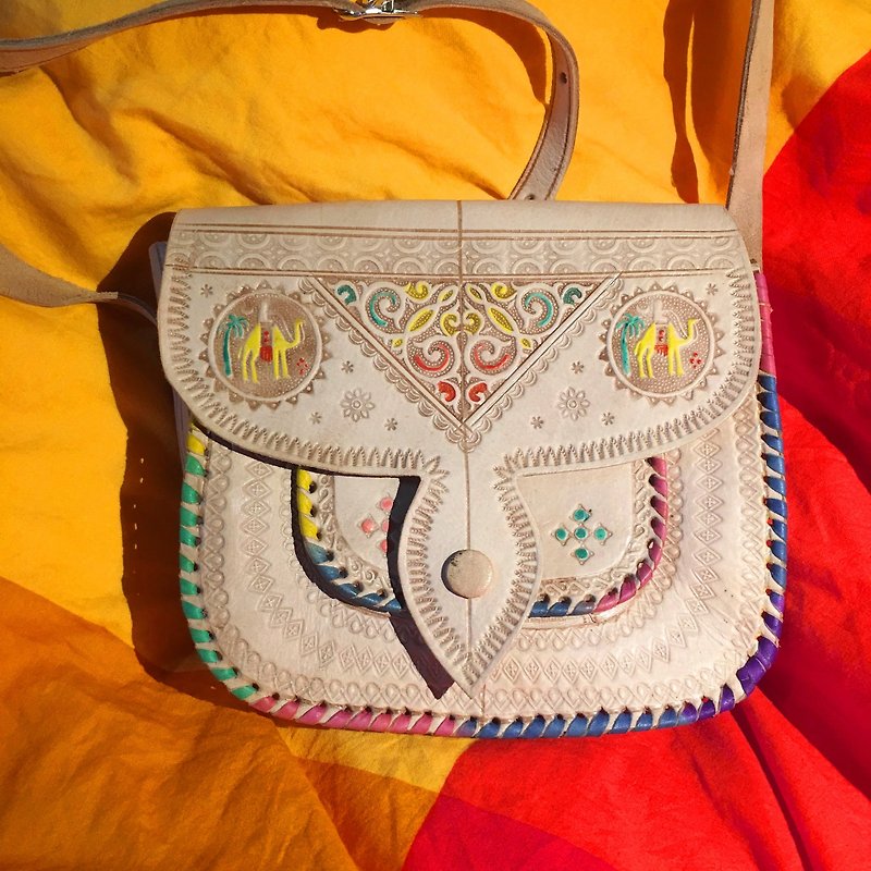 摩洛哥 手工 彩色骆驼包 - 乌尔萨萨特 - 侧背包/斜挎包 - 真皮 多色