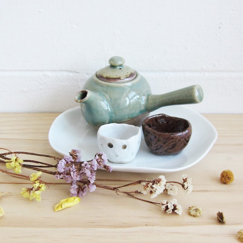 Handmade Potteries Tea Sets Selected by Tan / SET40. - 花瓶/陶器 - 陶 绿色