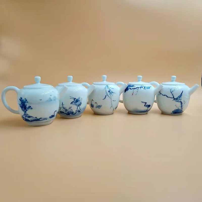 拾金 青花 高风壶 - 茶具/茶杯 - 瓷 