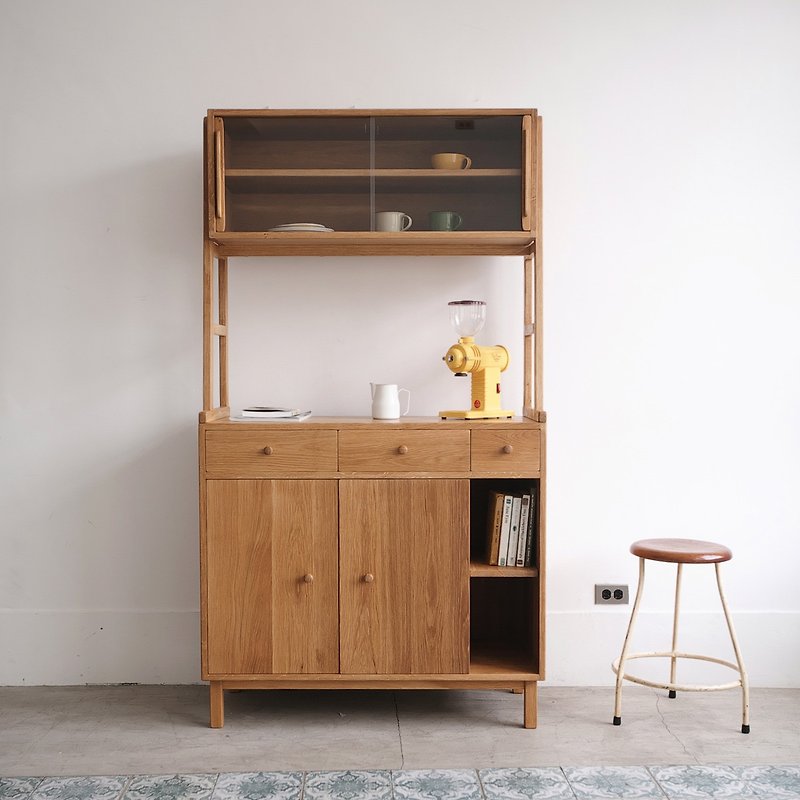 多功能收纳实木柜 ( 型式、尺寸可定制 ) - 衣柜/鞋柜 - 木头 咖啡色