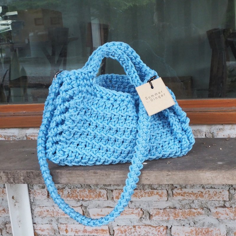 Bread Bag - 手提包/手提袋 - 聚酯纤维 蓝色