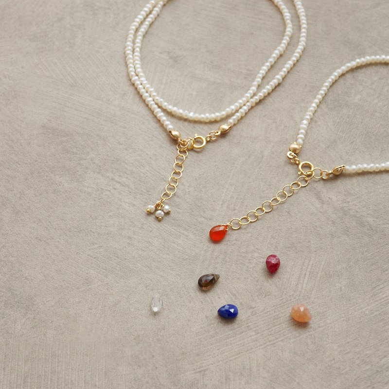 14kgf Freshwater Pearl custom made necklace - 项链 - 珍珠 多色