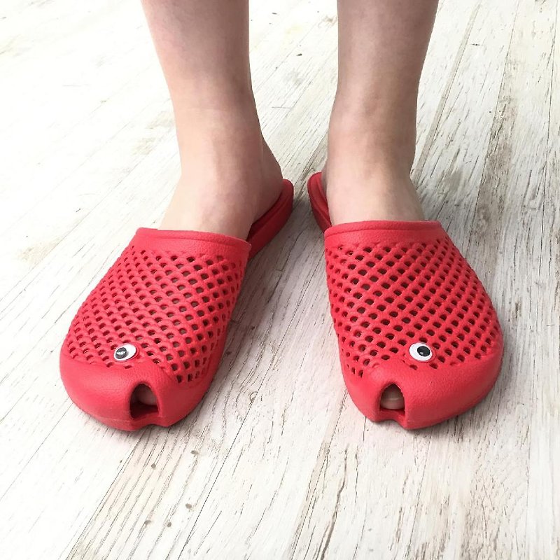 【SPICE】日本 金鱼造型拖鞋(约23~25cm)- 红色 - 拖鞋 - 其他材质 多色