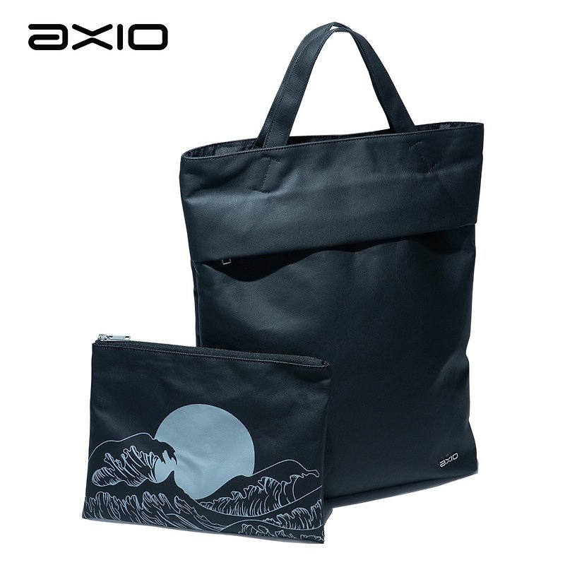 AXIO KISS 3WAY 多功能三用子母浮世绘帆布包(AK-453)黑色 - 手提包/手提袋 - 其他人造纤维 