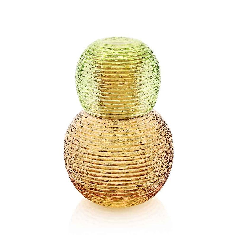 MULTICOLOR系列-700ml二合一手工圆弧杯壶组(橘) - 水壶/水瓶 - 玻璃 橘色