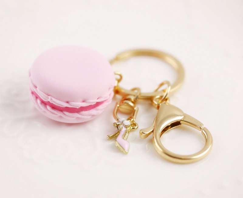 马卡龙吊饰 婚礼小物 粉红高跟鞋款 - 钥匙链/钥匙包 - 其他金属 