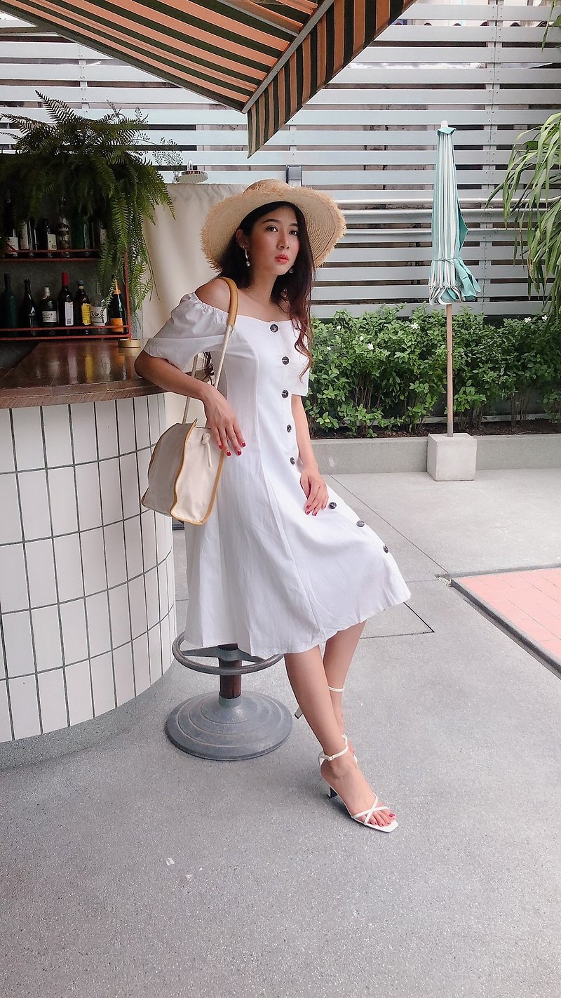 ELSIE / Cotton - 洋装/连衣裙 - 其他材质 白色