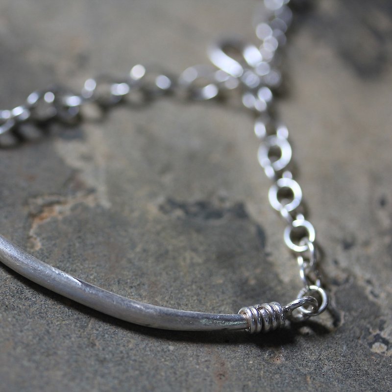 Handmade Thai silver chain bracelet (B0057) - 手链/手环 - 银 银色