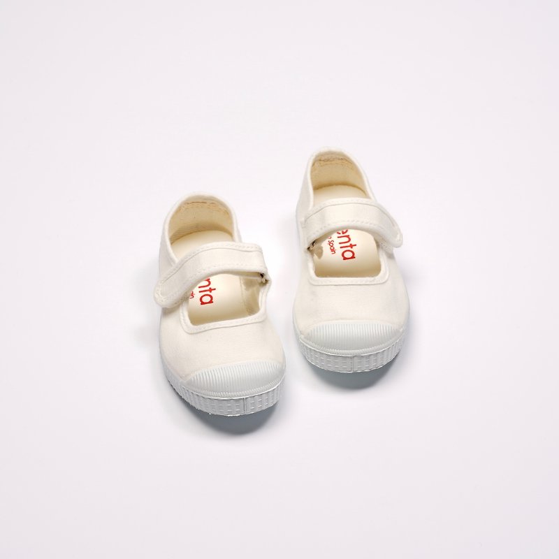 西班牙帆布鞋 CIENTA 76997 05 白色 经典布料 童鞋 玛莉珍 - 童装鞋 - 棉．麻 白色