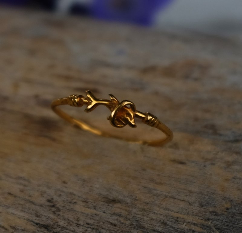 巴黎1970年代古董镀金海豚戒指 - 戒指 - 其他金属 