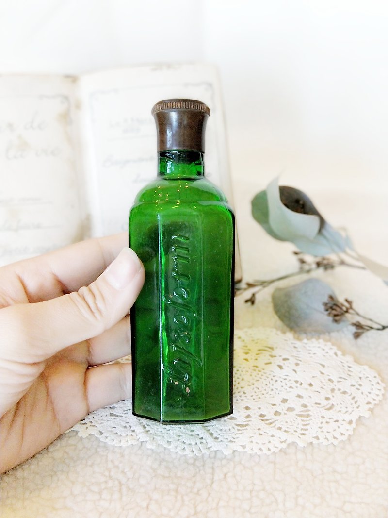 【好日恋物】德国VINTAGE/Lysoform绿色玻璃瓶 - 摆饰 - 玻璃 绿色