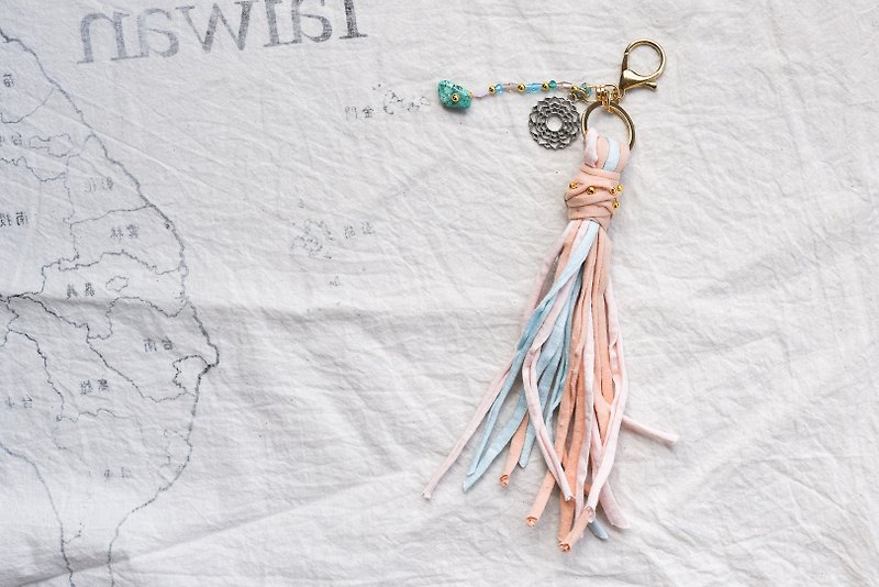 手工水母布料钥匙圈瑜珈钥匙圈曼䡐罗 - 钥匙链/钥匙包 - 其他材质 粉红色