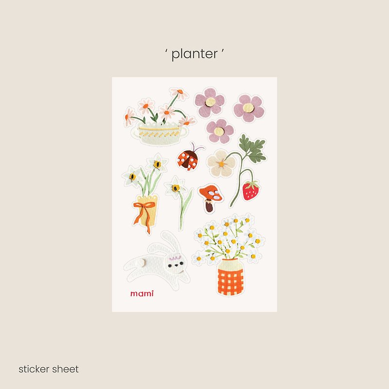 planter - sticker sheet - 贴纸 - 其他材质 多色