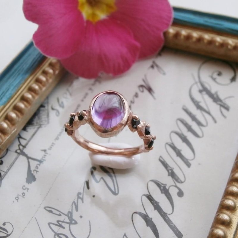 アメシストとガーネットのリング - 戒指 - 宝石 