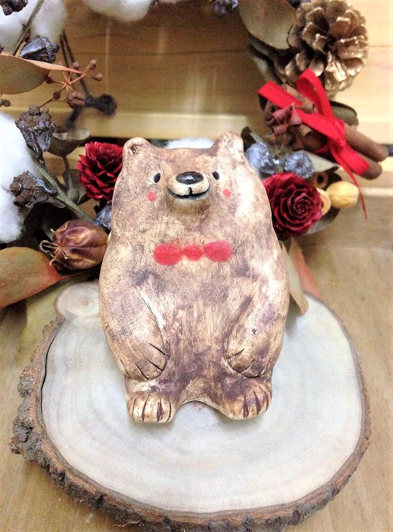 十分之九的完美系列-红领结棕熊(福利品) - 摆饰 - 瓷 多色