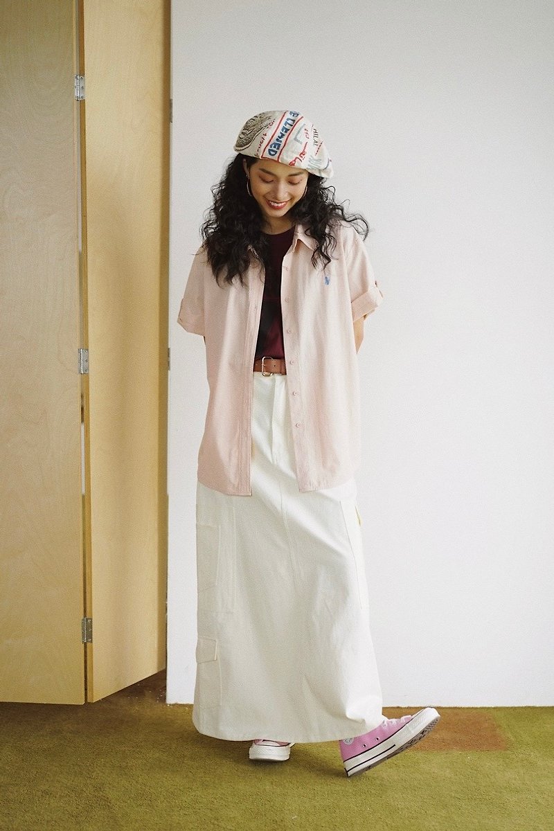 Coolstore | 日系轻复古纯色拖地半身裙 通勤港风显瘦_白色 - 裙子 - 其他材质 白色