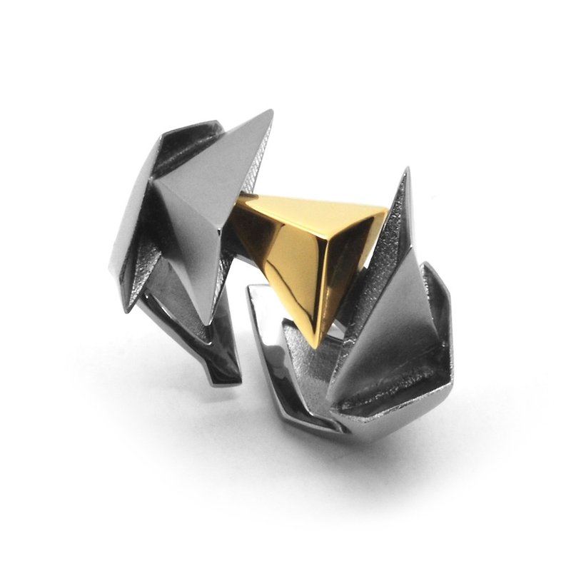 BERMUDEZ Ring / Gun Metal - 18K Yellow Gold (Exclusive design jewelry) - 戒指 - 其他金属 金色