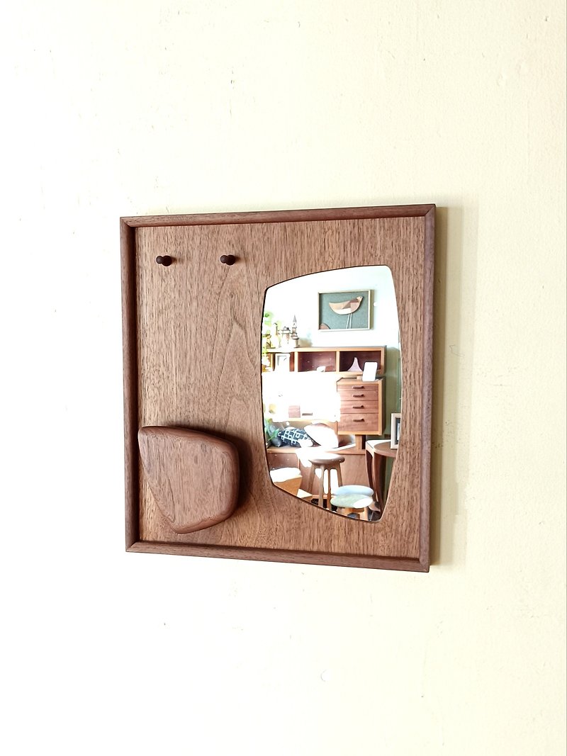 掛け鏡　/　フック&ポケット付 - 其他家具 - 木头 