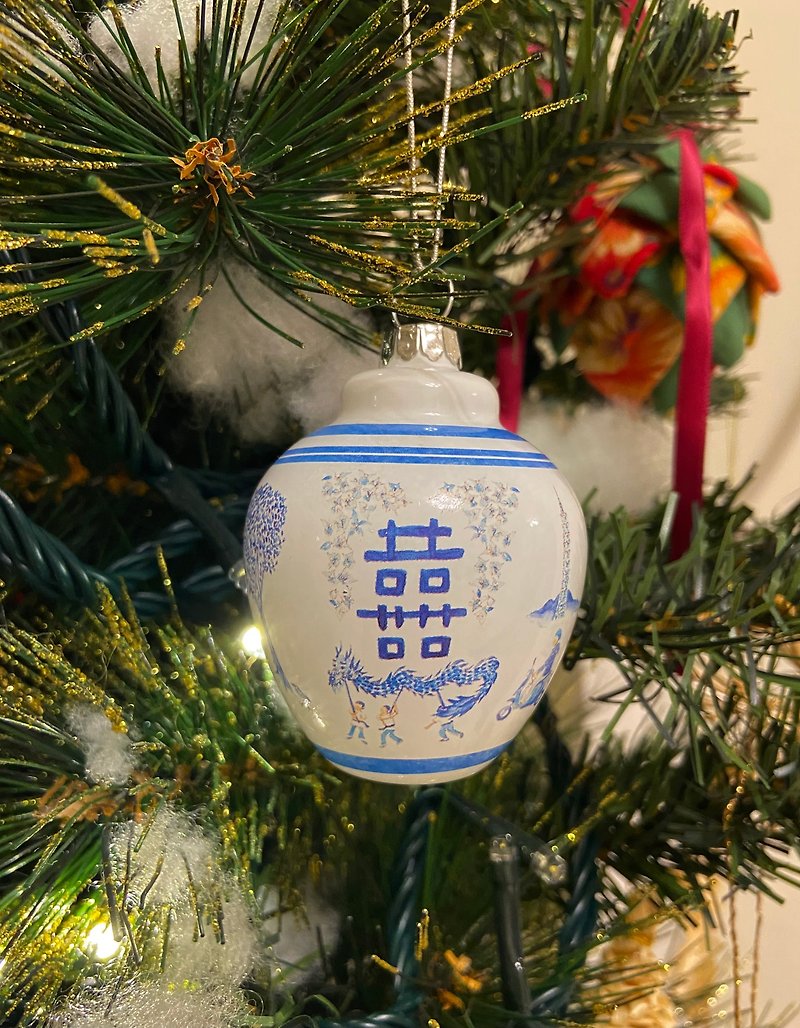 茶罐的圣诞树装饰品 - 摆饰 - 玻璃 